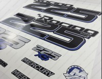 Mercury Racing 225XS Optimax DFI 2016-2017 Outboard Decal Kit